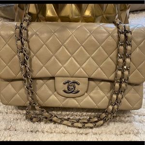 Vintage classic double flap lambskin quilted
